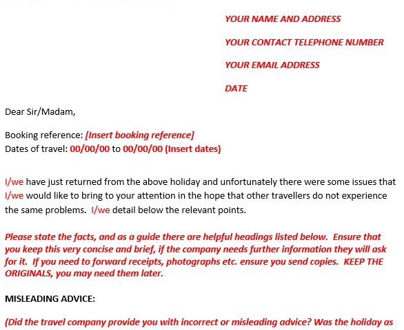 free complaint letter template 9