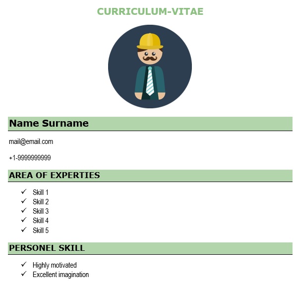 free curriculum vitae template 2