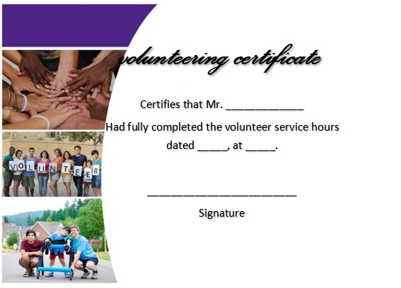 free volunteering certificate template 15
