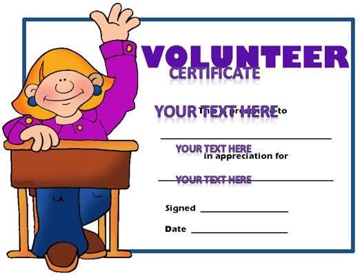 free volunteering certificate template 3