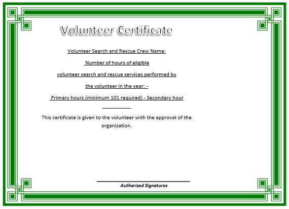 free volunteering certificate template 8