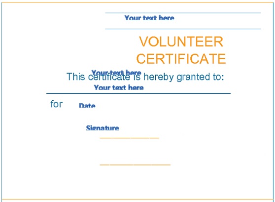free volunteering certificate template