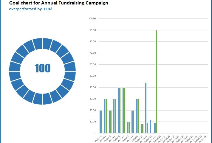 goal chart for annual fundraising campaign
