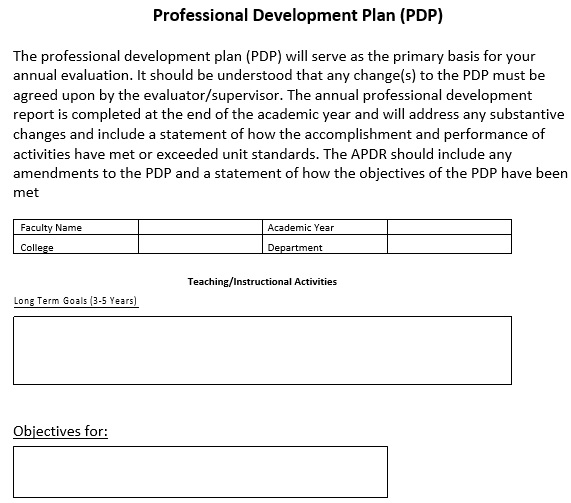 professional development plan template 11