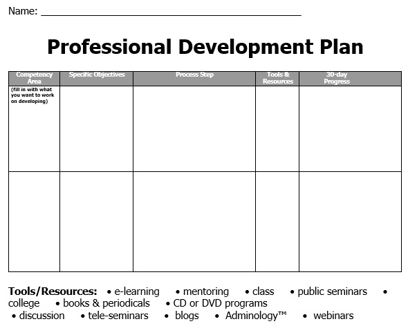 professional development plan template 2