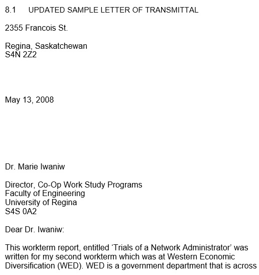 free letter of transmittal template 1