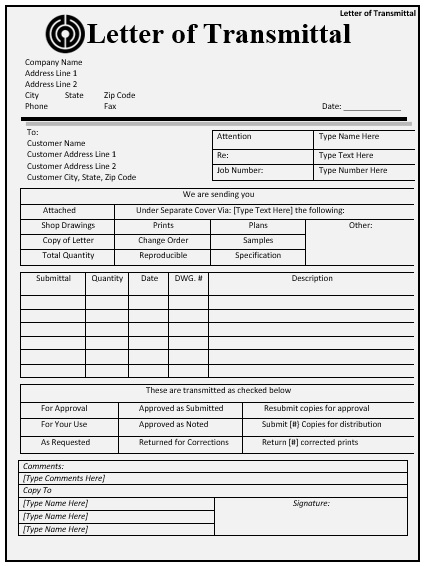 free letter of transmittal template 19