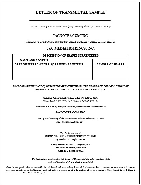 free letter of transmittal template