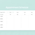 appointment schedule template