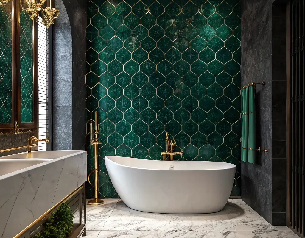 Bold Emerald Green Statement Wall