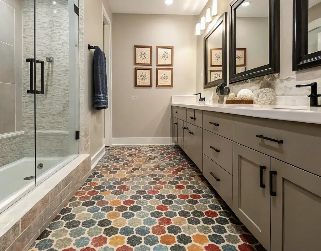 Bold Patterned Penny Tile Mix