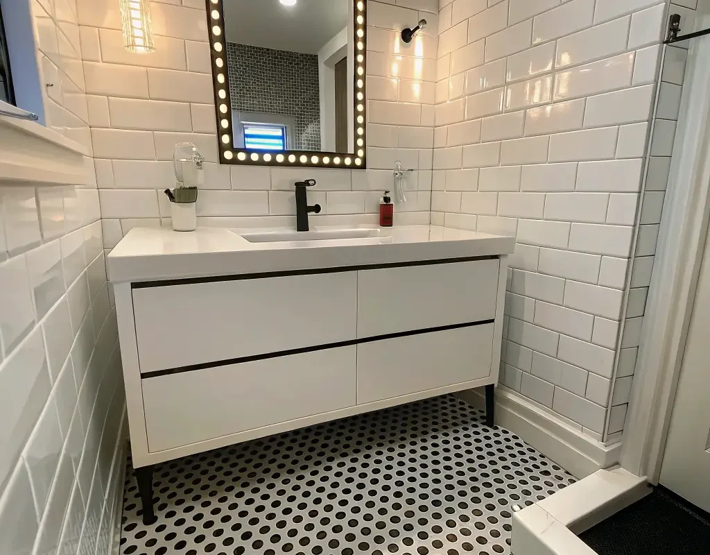 Checkerboard Penny Tile Design