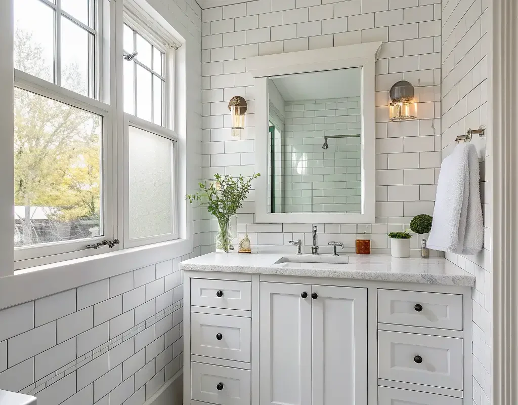 Classic White Subway Tile Bathroom