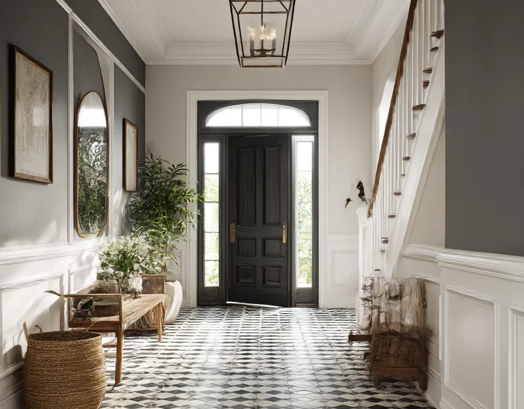 Classic Monochrome Gallery Hallway