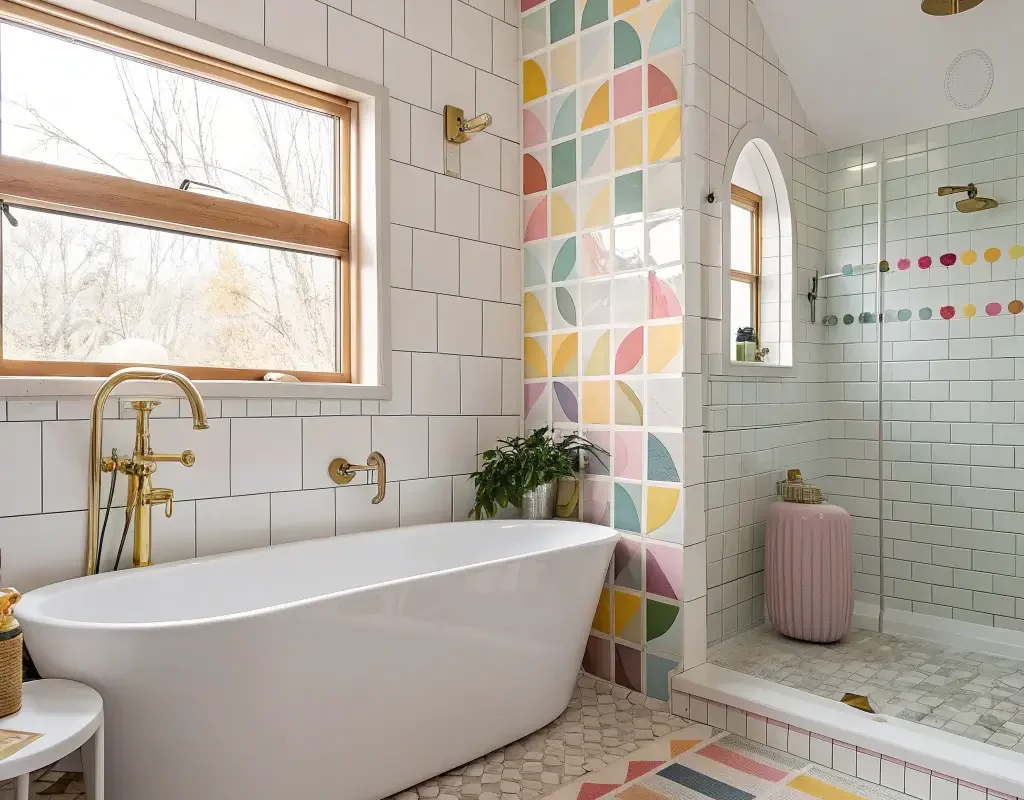 Colorful Patterned Subway Tiles