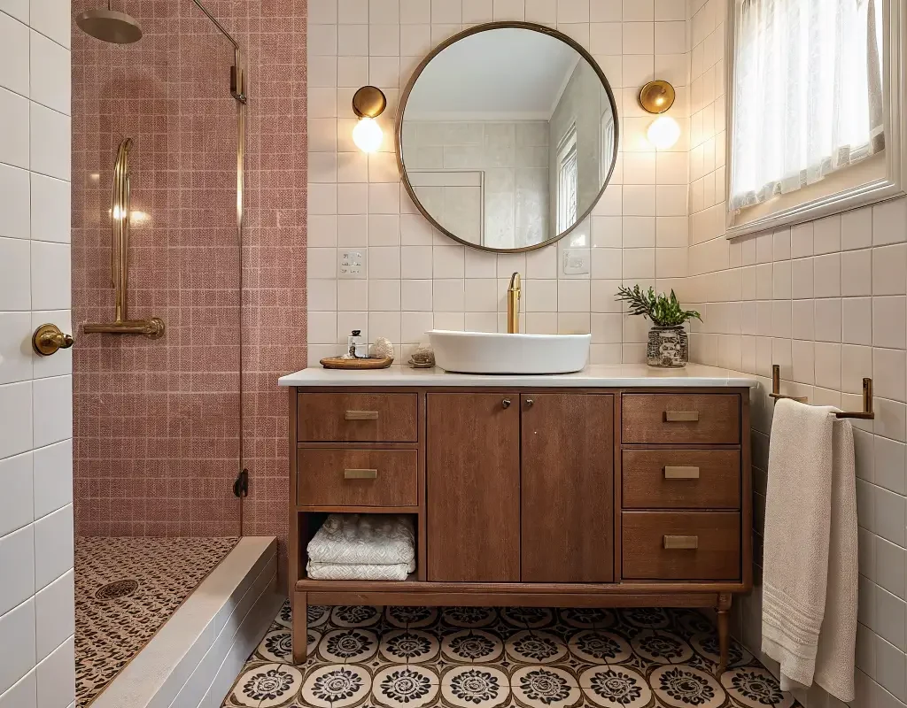 Dusty Pink Mid Century Mood