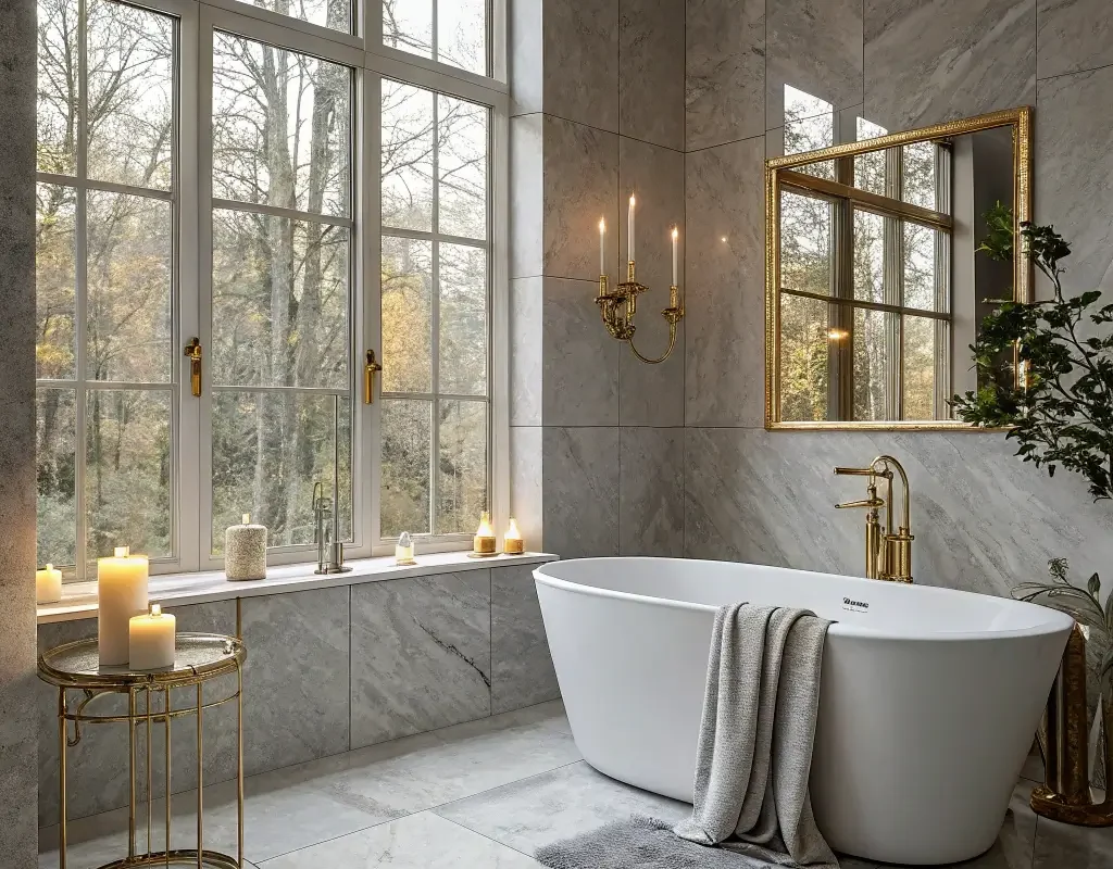 Marble Effect Grey Spa Retreat