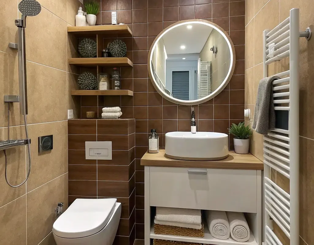 Small Brown Tile Bathroom Hacks