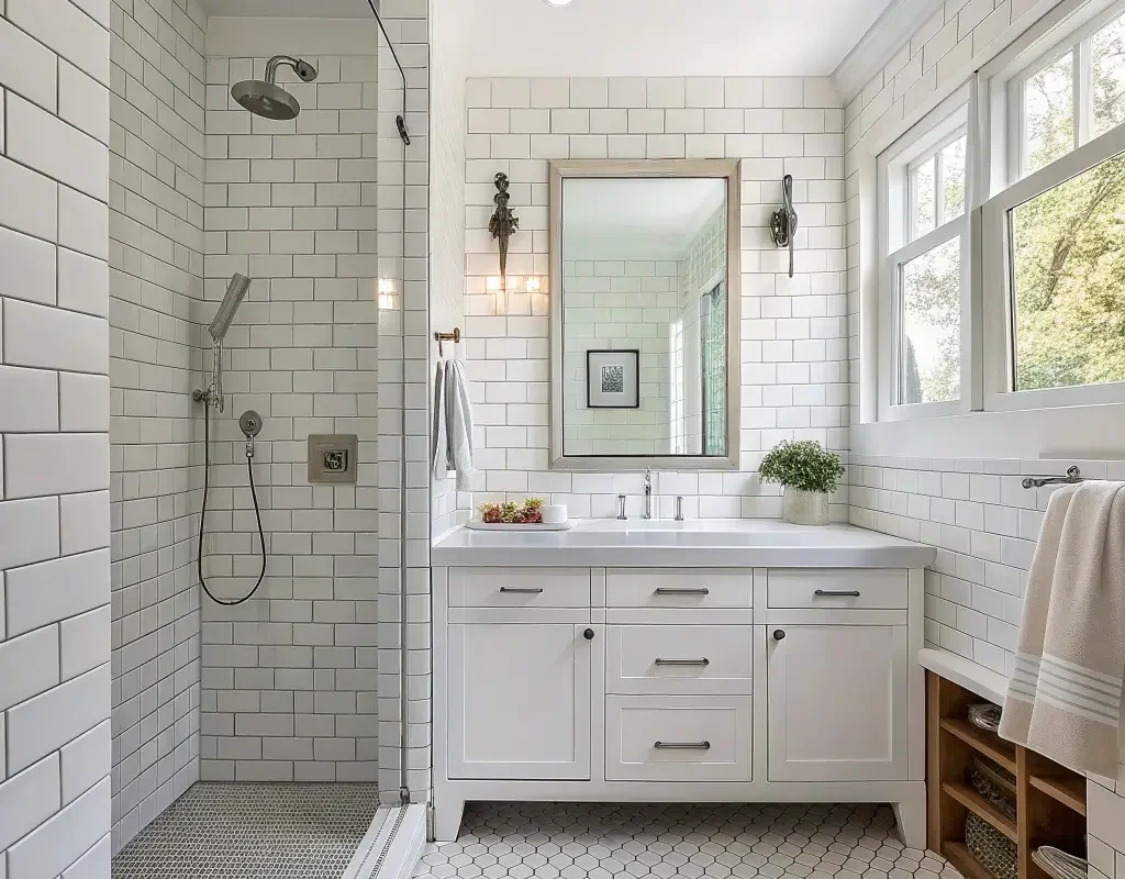 Subway Tiles with Built in Niches for Storage