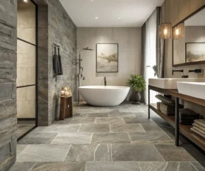 Textured Stone Bathroom Tiles
