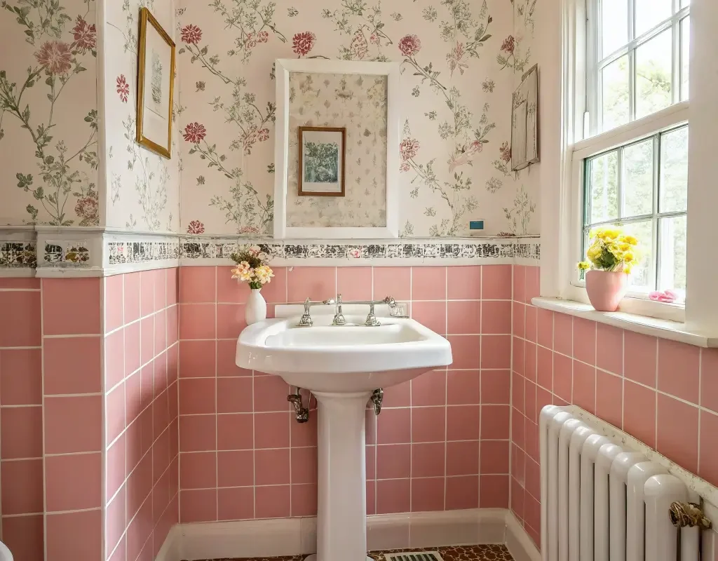 Vintage Pink and White Charm