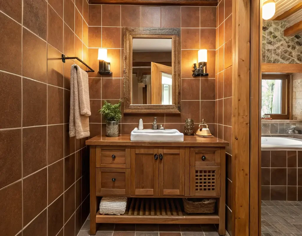 Warm Wood & Brown Tile Combo