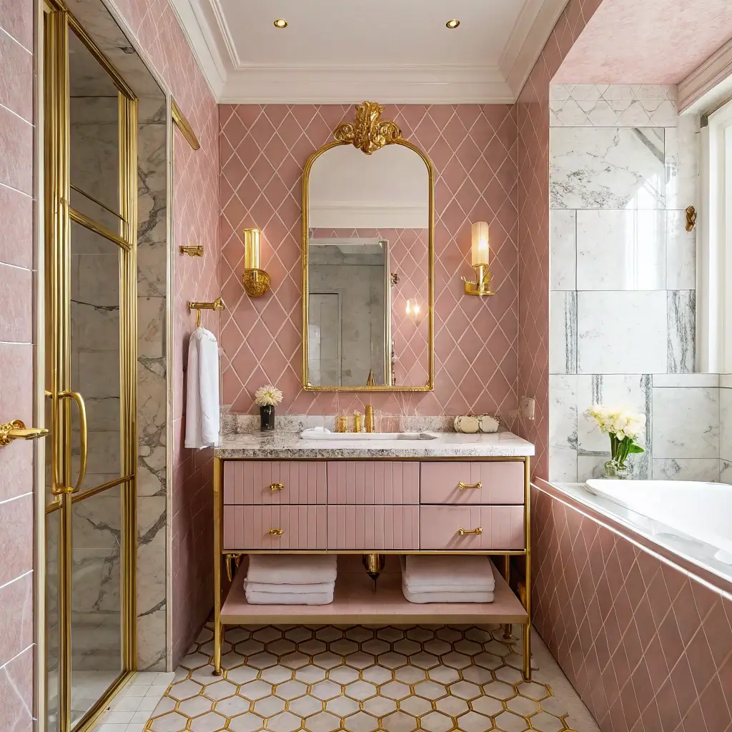 15 Classic Pink Retro Bathroom Ideas with a Modern Twist