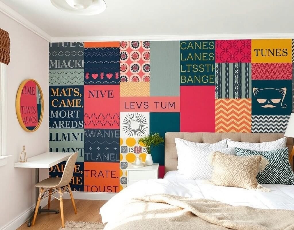 accent wall with removable wallpaper