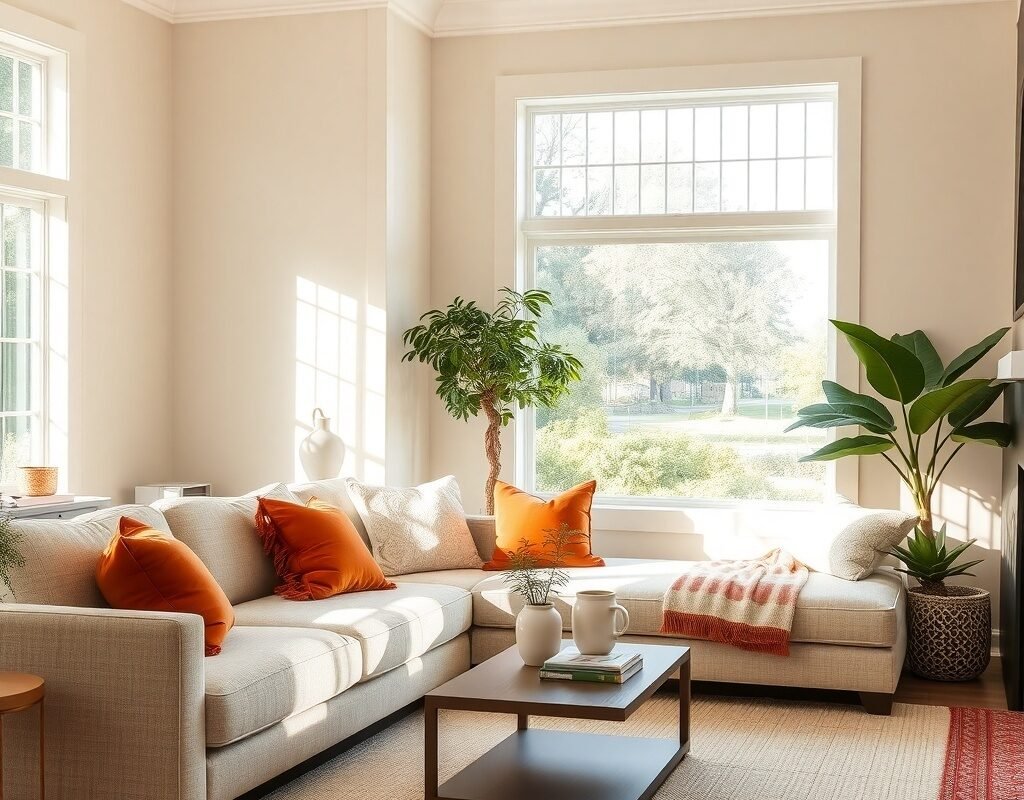 beige terracotta and cream