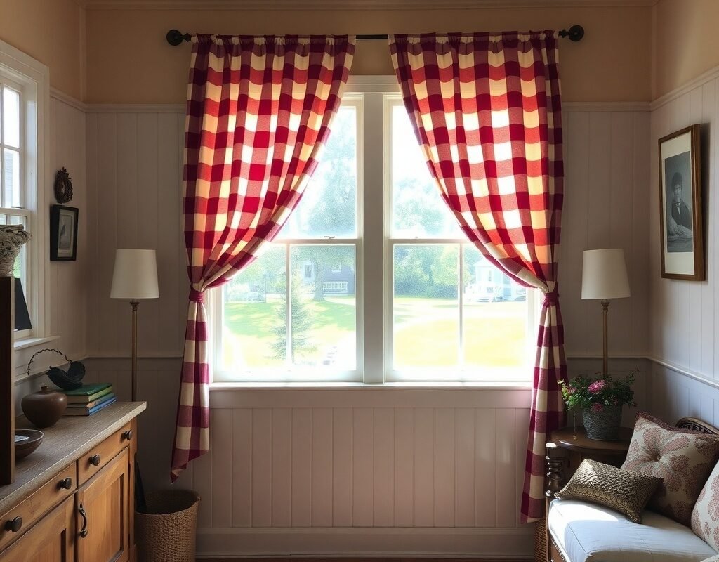 buffalo check curtains