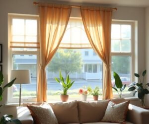 cafe style half curtains for street facing windows