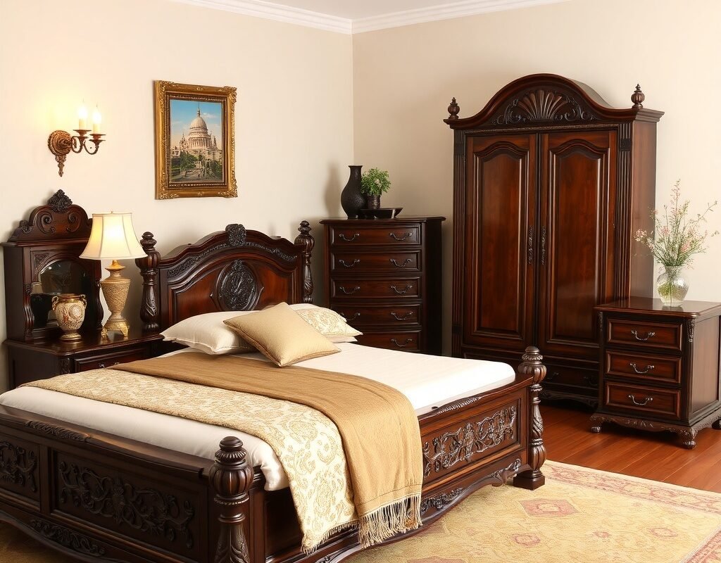 classic sheesham carved set