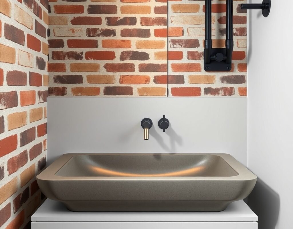 concrete sink for an industrial look