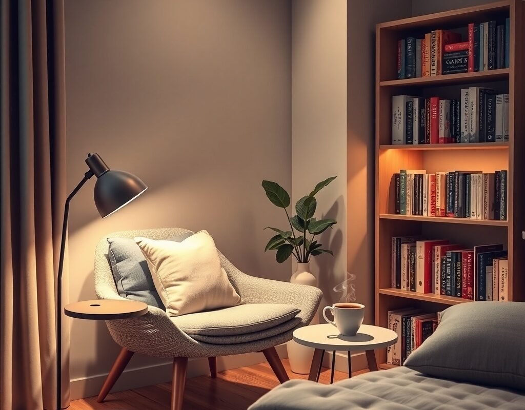 corner reading chair
