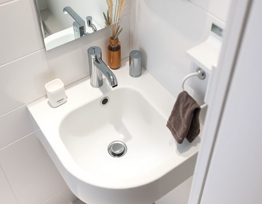 corner sink for tight bathrooms