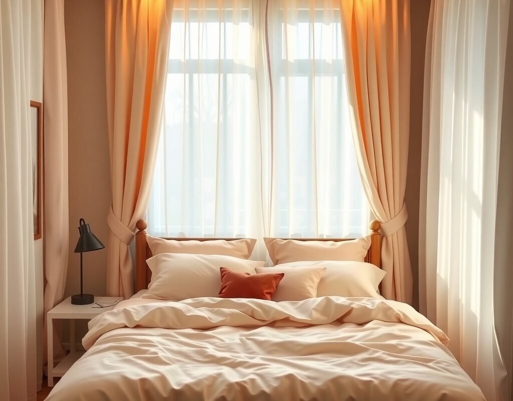curtains that match one color in your bedding