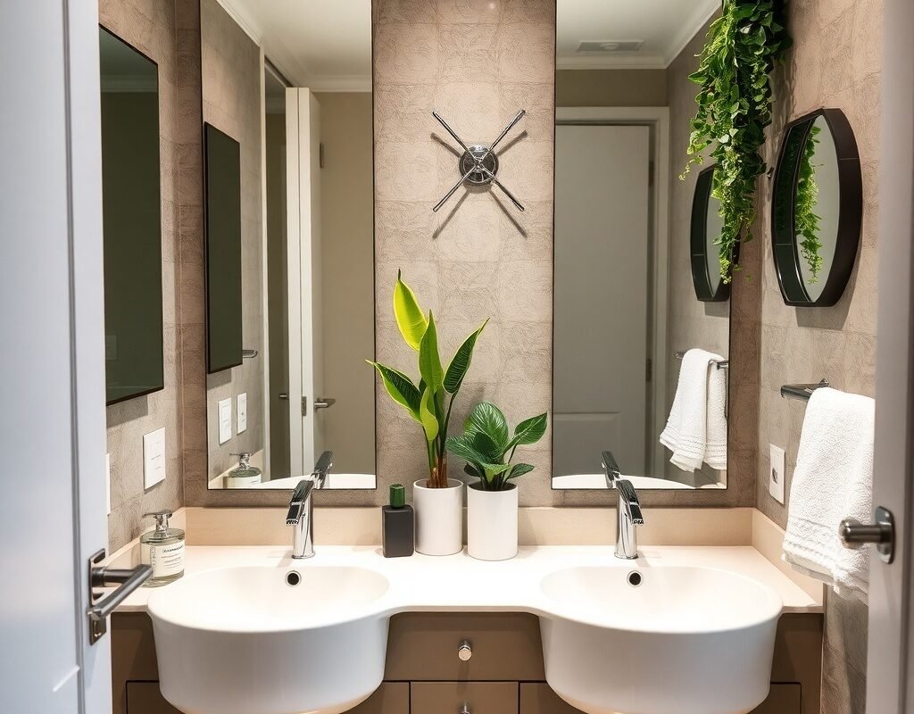 double sinks for shared bathrooms