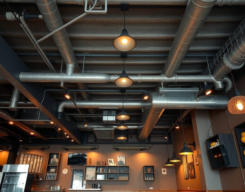 exposed industrial ceiling