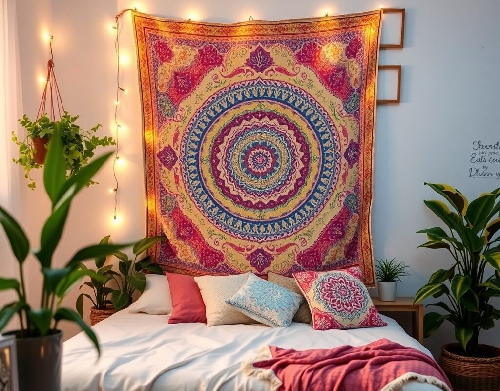 fabric wall hanging or tapestry