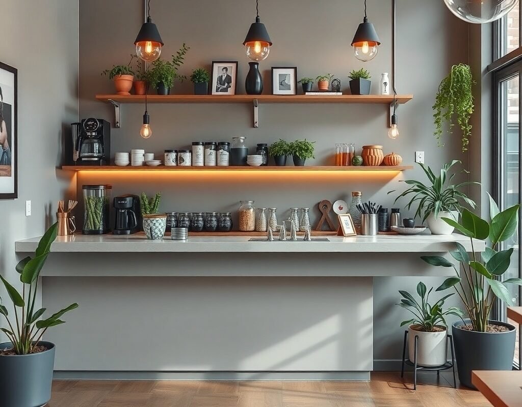 floating counter bar