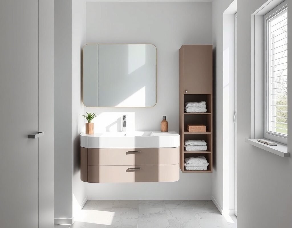 floating vanity layout
