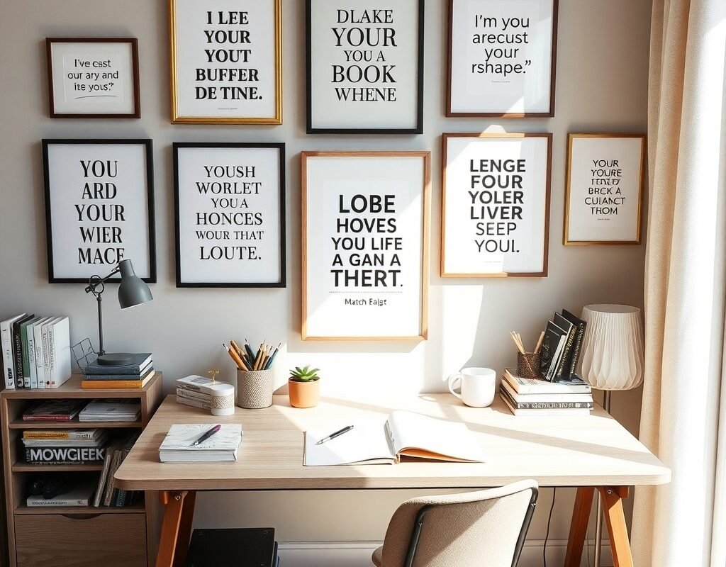framed motivational quotes