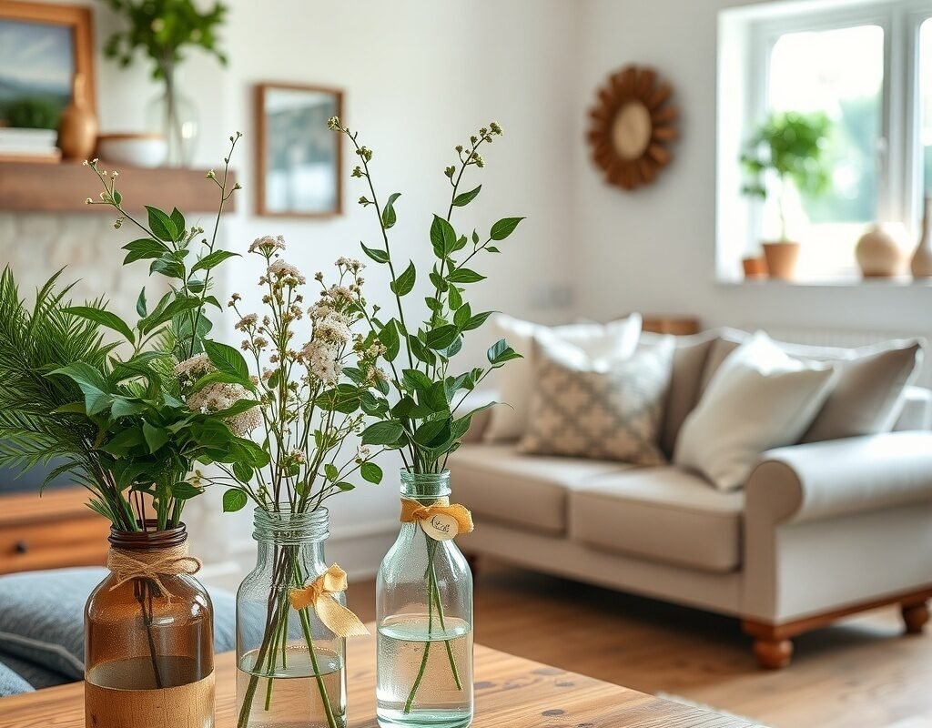 greenery and simple florals