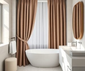 hotel style double curtain setup