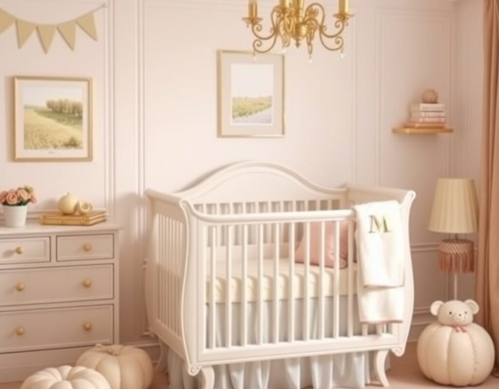 ivory with gold accents