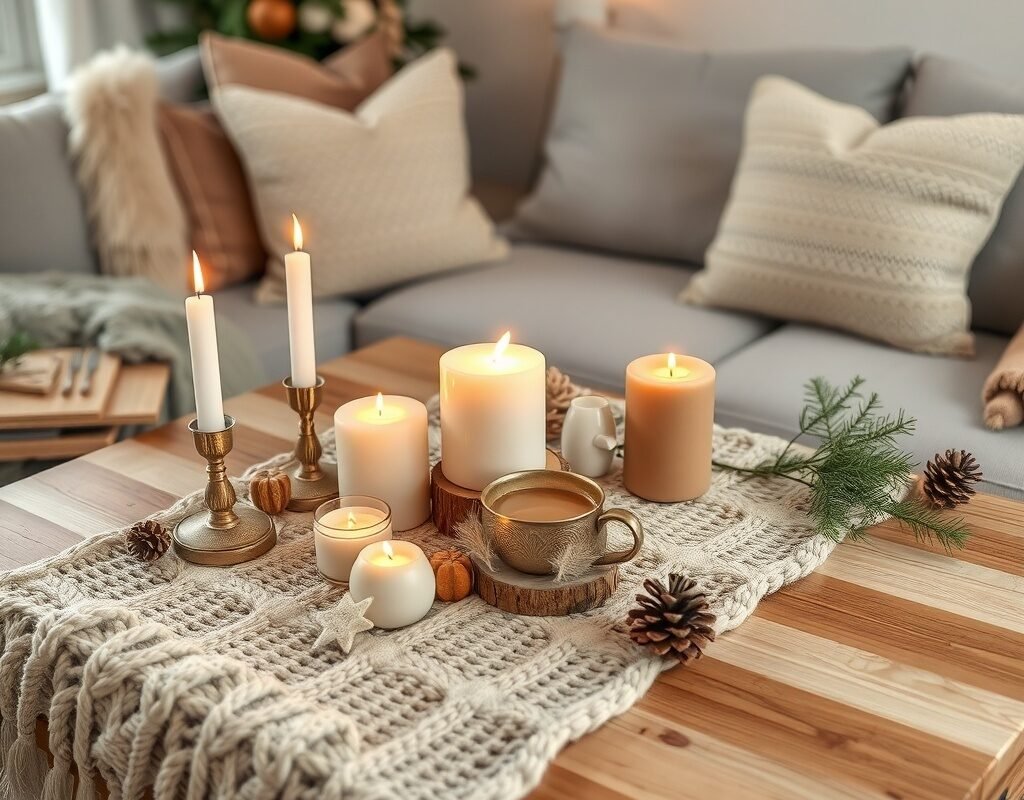 knit or faux fur table runner