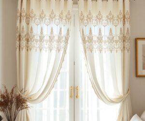 lace trim curtains