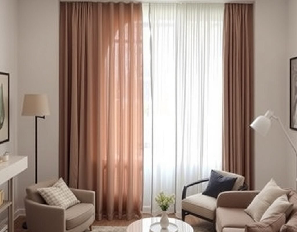 layered look sheer plus blackout