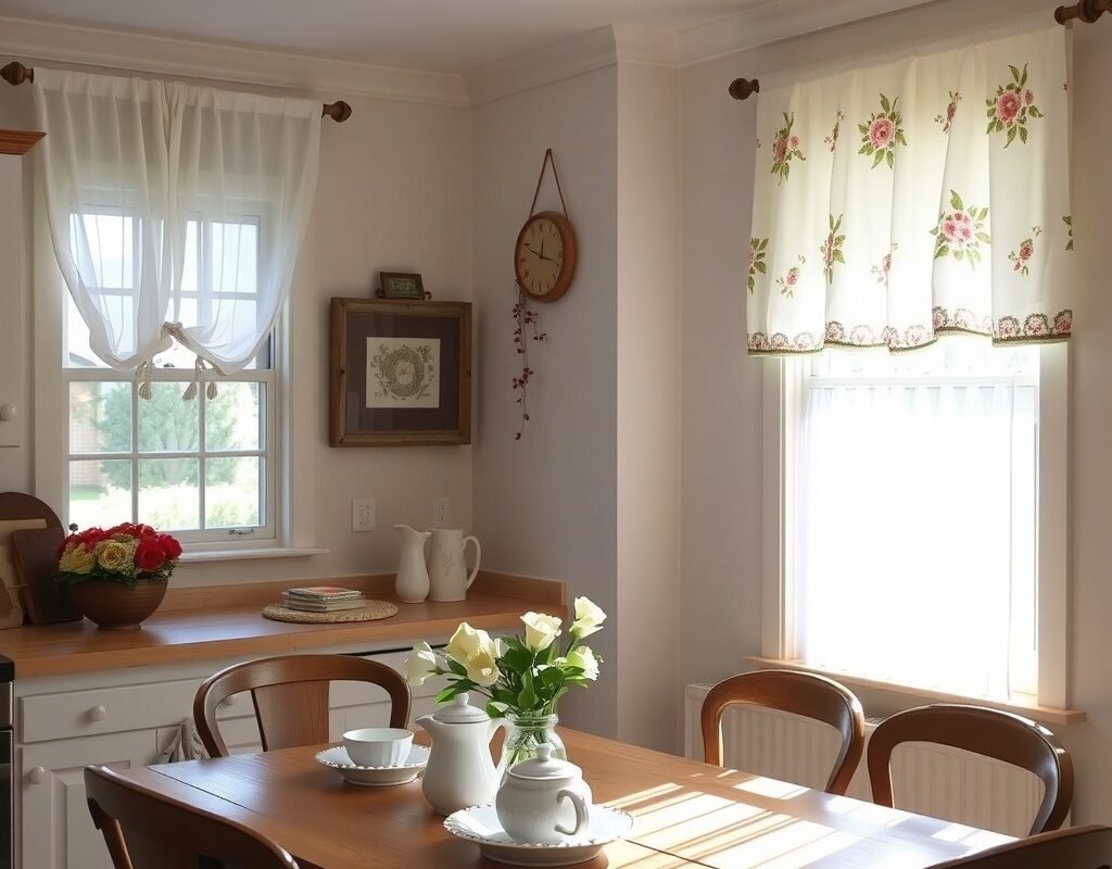 layered sheers plus short cafe curtains