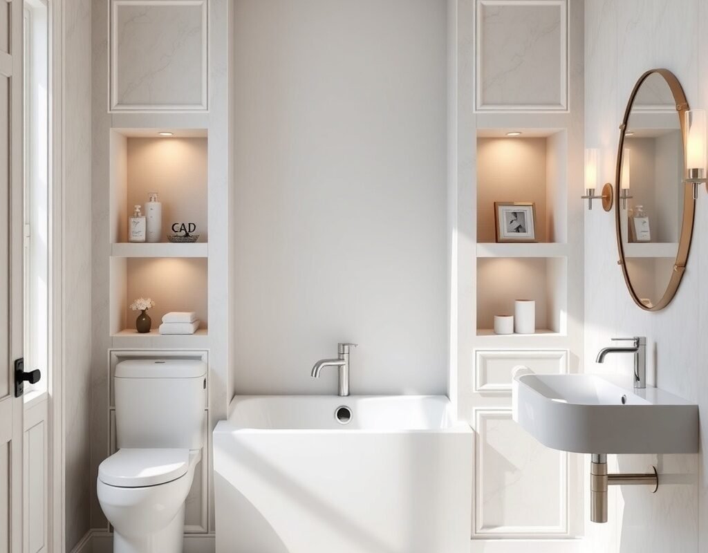 layout with built in wall niches